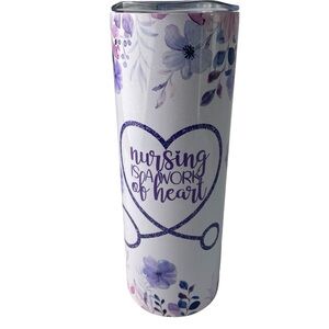 20 ounce Skinny Stainless Steel Sublimated Nurse Tumbler.NEW.